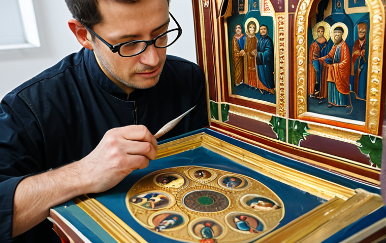문화재수리기술자 이론 공부 효율적으로 하는 방법 - **

A team of professional restorers carefully working on a fragment of a richly decorated Orthodox ...
