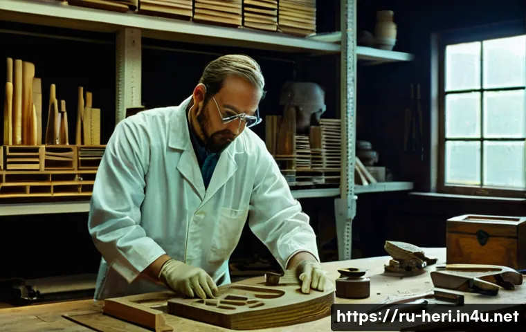 문화재수리기술자 해외 근무 준비 - **Prompt 1: The Focused Restorationist**
    "A highly detailed, realistic image of a skilled cultur...